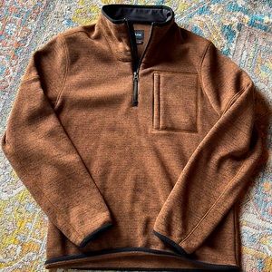 PrAna Men’s Brown Pullover 1/4 Zip Up